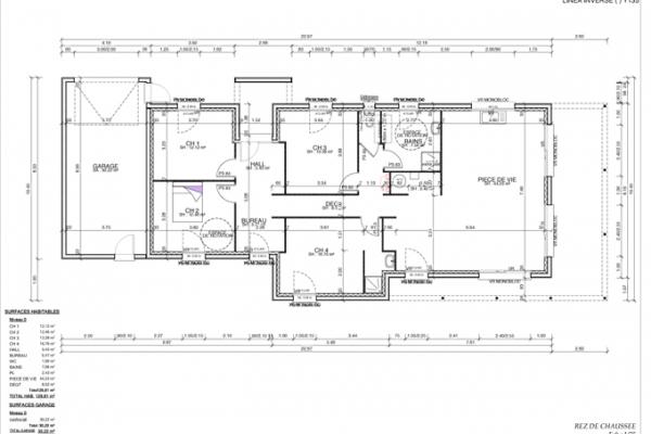 Modèle et plan de maison : Linea 130 - 130.00 m²