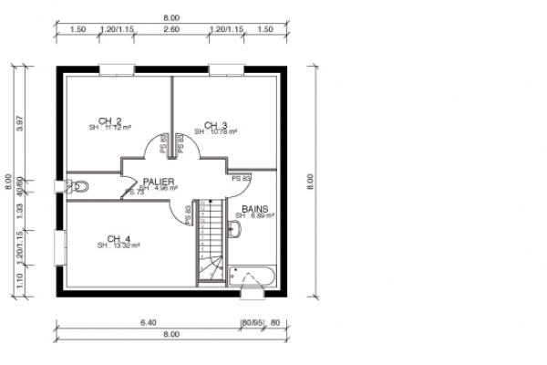 Modèle et plan de maison : Lubéronne 135 - 135.00 m²