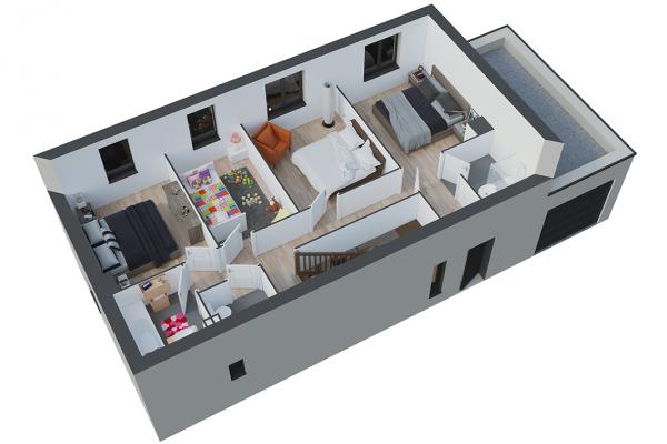 Modèle et plan de maison : MADDELENA 110 - 110.00 m²