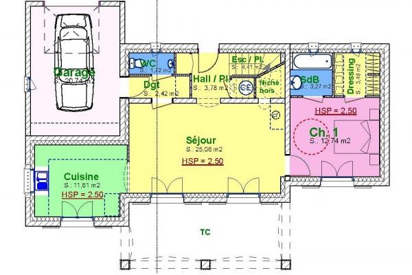 Modèle et plan de maison : Marion - 100.00 m²