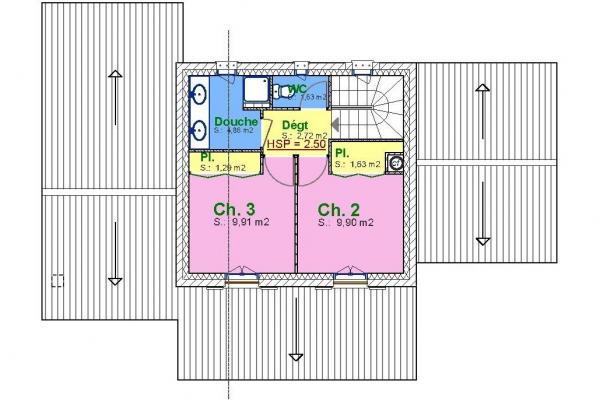 Modèle et plan de maison : Marion - 100.00 m²