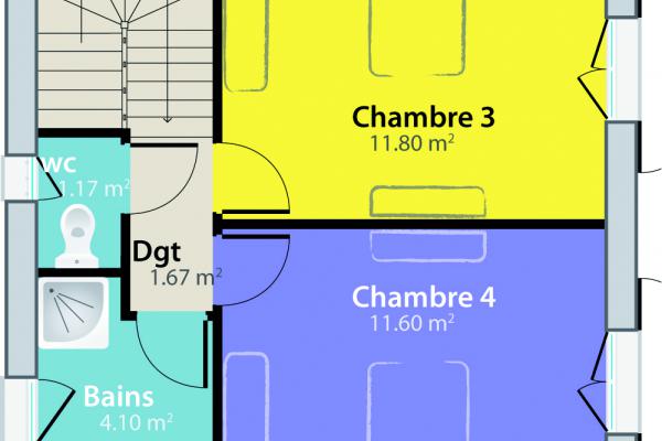 Modèle et plan de maison : Martegale - 130.00 m²