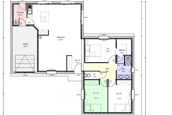 Modèle et plan de maison : Modèle 1 - 97.00 m²