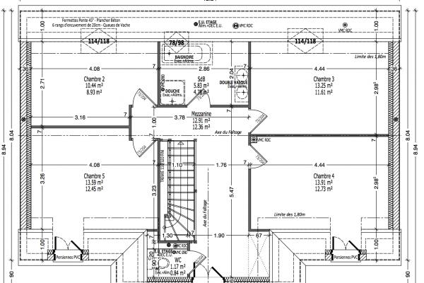 Modèle et plan de maison : MYOSOTIS C2G-136 - 136.00 m²