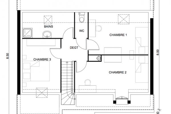 Modèle et plan de maison : Neptune 78 - 87.52 m²