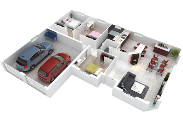 Modèle et plan de maison : Passion - 84.00 m²