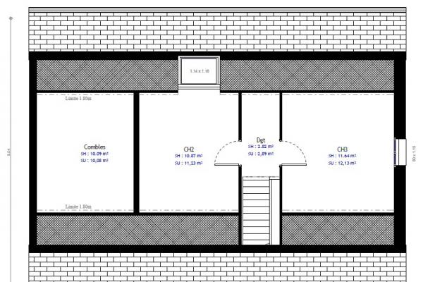 Modèle et plan de maison : PC 91 - 79.00 m²