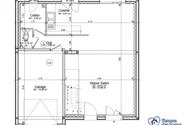 Modèle et plan de maison : Perle - 0.00 m²