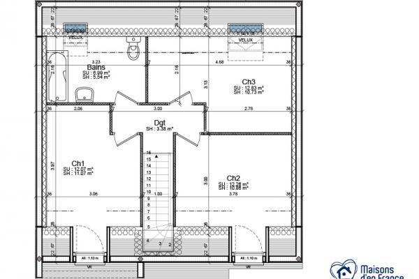 Modèle et plan de maison : Perle Noire - 0.00 m²