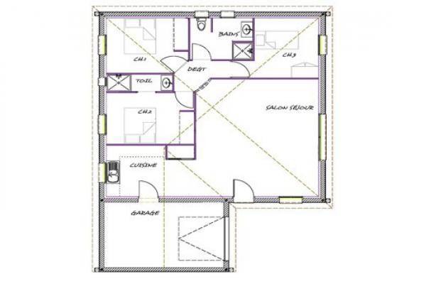 Modèle et plan de maison : Quartz - 86.00 m²