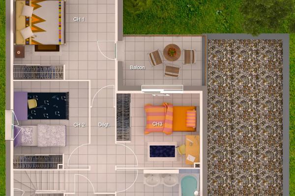 Modèle et plan de maison : QUARTZ - 100.00 m²