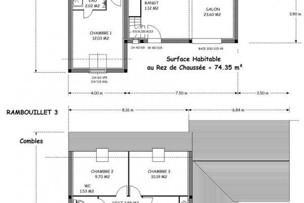 Modèle et plan de maison : Rambouillet - 150.00 m²