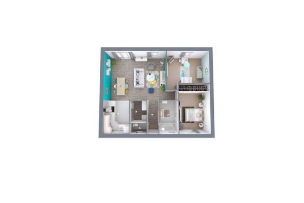 Modèle et plan de maison : RIVAGE - 70.00 m²