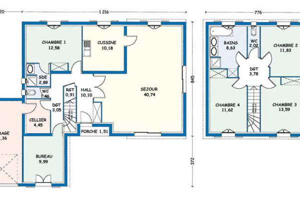 Modèle et plan de maison : Royan - 147.42 m²