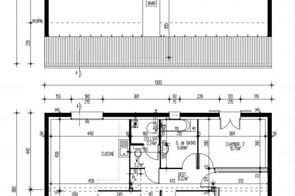 Modèle et plan de maison : SAGESSE 2.082 CA GI - 82.00 m²