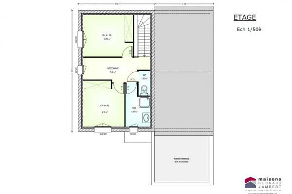 Modèle et plan de maison : sem 15 tuille - 95.00 m²