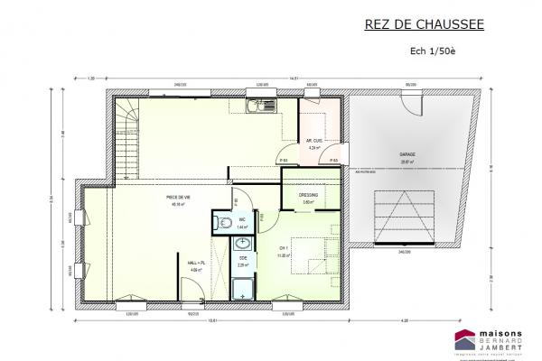 Modèle et plan de maison : sem 18 - 105.00 m²