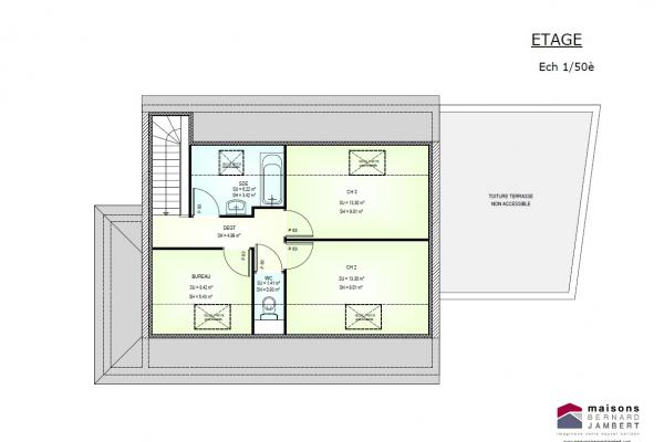 Modèle et plan de maison : sem 19 - 105.00 m²