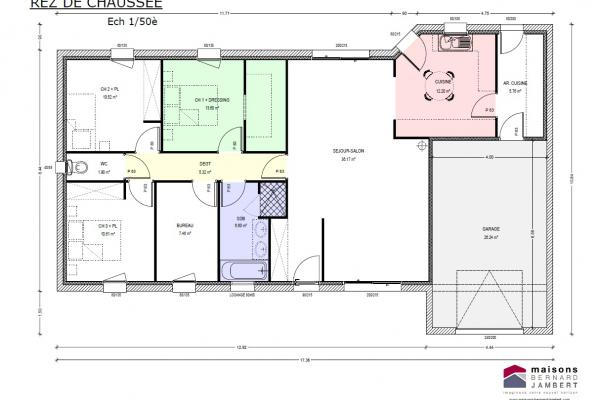 Modèle et plan de maison : Sem 22 tuille - 110.00 m²