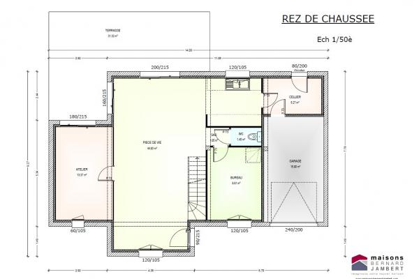 Modèle et plan de maison : Sem 25 tuille - 123.00 m²