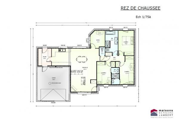 Modèle et plan de maison : sem 28 tuille - 115.00 m²