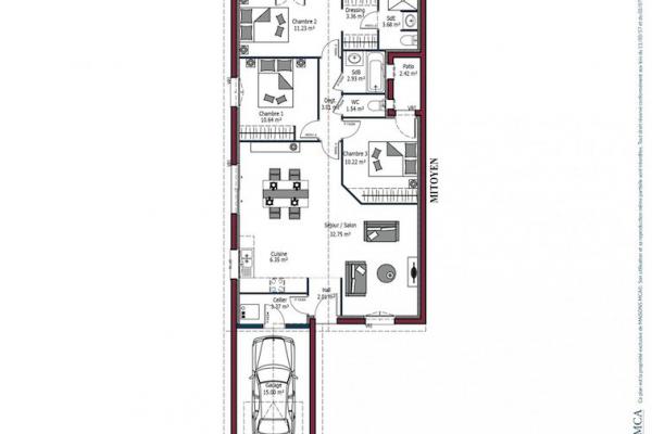 Modèle et plan de maison : SWEET - 92.00 m²