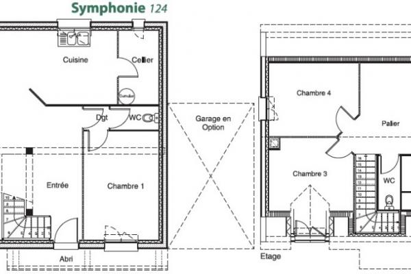 Modèle et plan de maison : Symphonie 124 - 124.00 m²