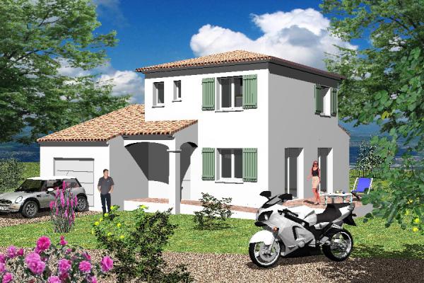 Modèle et plan de maison : Turquoise traditionnelle - 100.00 m²