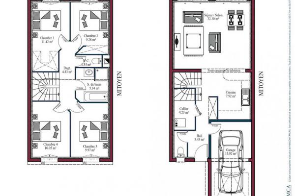 Modèle et plan de maison : URBIS - 102.00 m²