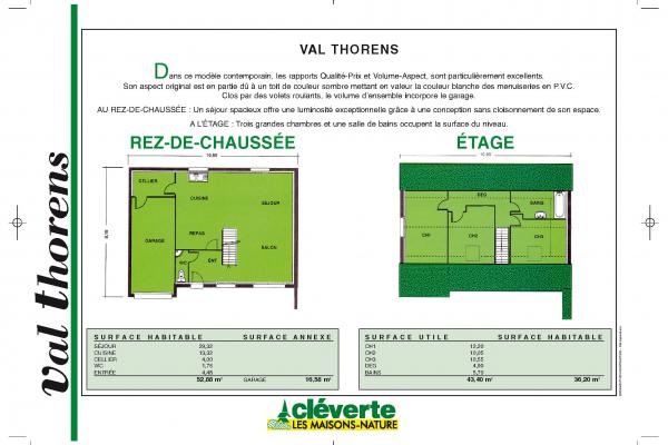 Modèle et plan de maison : Val Thorens - 96.28 m²