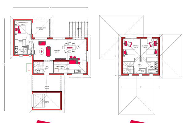 Modèle et plan de maison : Villa Florida - 105.00 m²