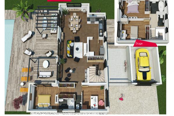 Modèle et plan de maison : Villa Florida - 105.00 m²