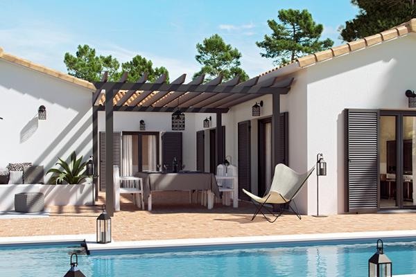 Modèle et plan de maison : Villa Patio - 97.00 m²