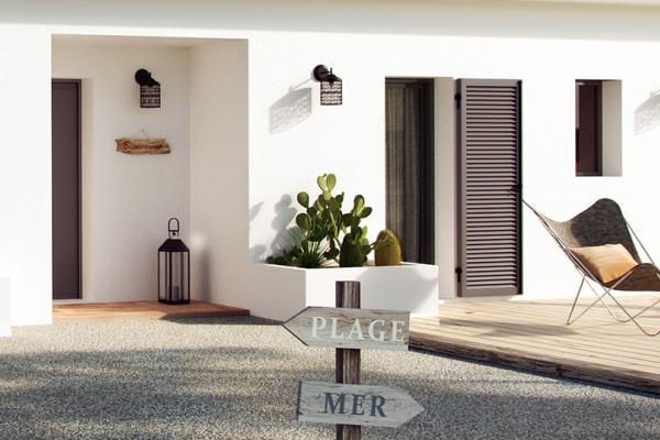 Modèle et plan de maison : Villa Patio - 97.00 m²