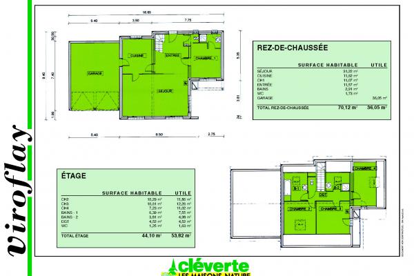 Modèle et plan de maison : Viroflay - 114.22 m²