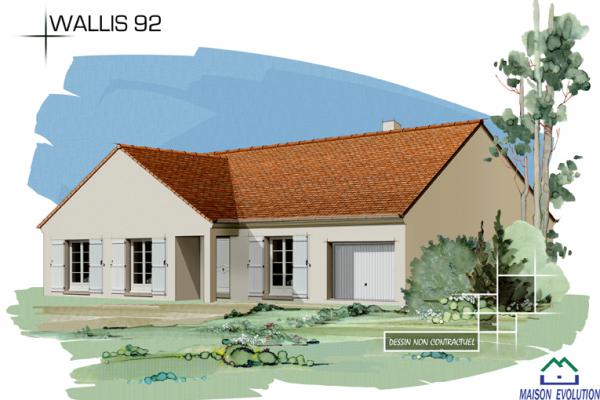 Modèle et plan de maison : Wallis 92 - 92.00 m²